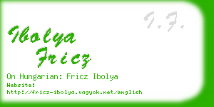 ibolya fricz business card